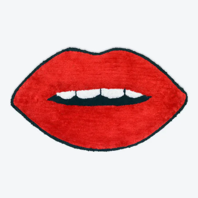 Hovedbilde Red Lips leppeformet badematte