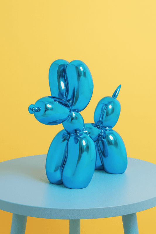 Electro Blue Balloon Dog Figure 