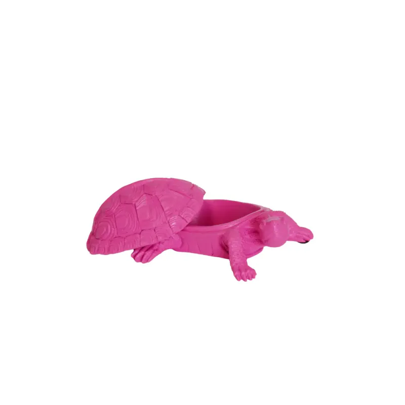 Turtle Box - Neon Pink Polyresin