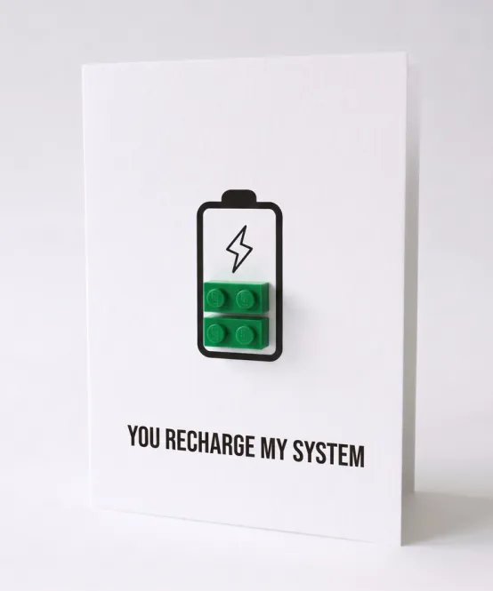 Hovedbilde Hilsningskort med byggekloss – You Recharge ...