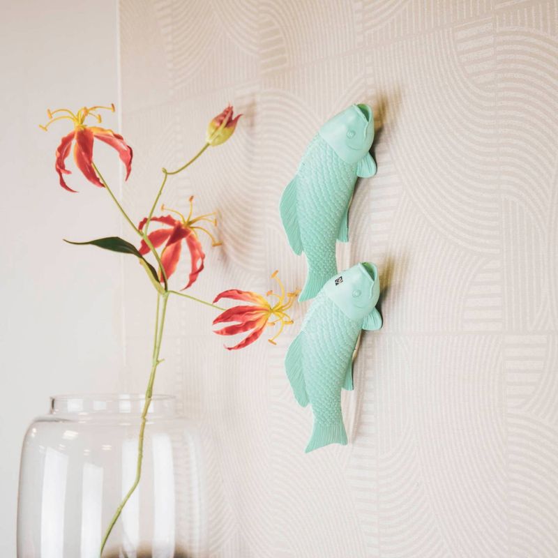 Hanging Koi Fish Ornament - Mint - 24x10x7cm