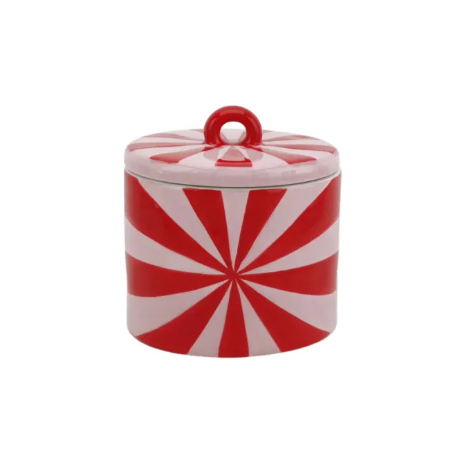 Hovedbilde Deco Jar - Swirl - Dolomite - Red/Pink - ...