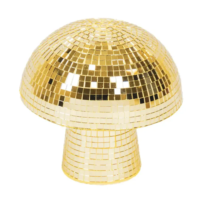 Hovedbilde Disco -Mushroom - Glass - Gold- 14x14x14cm