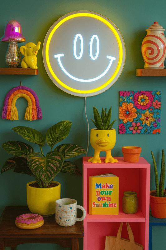 Happy Emoji Neon Wall Light