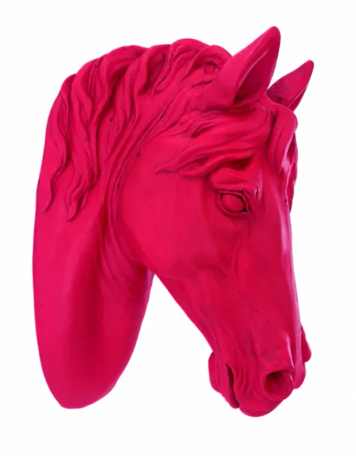 Hovedbilde Pink Pony – rosa hestehode veggdekorasjon
