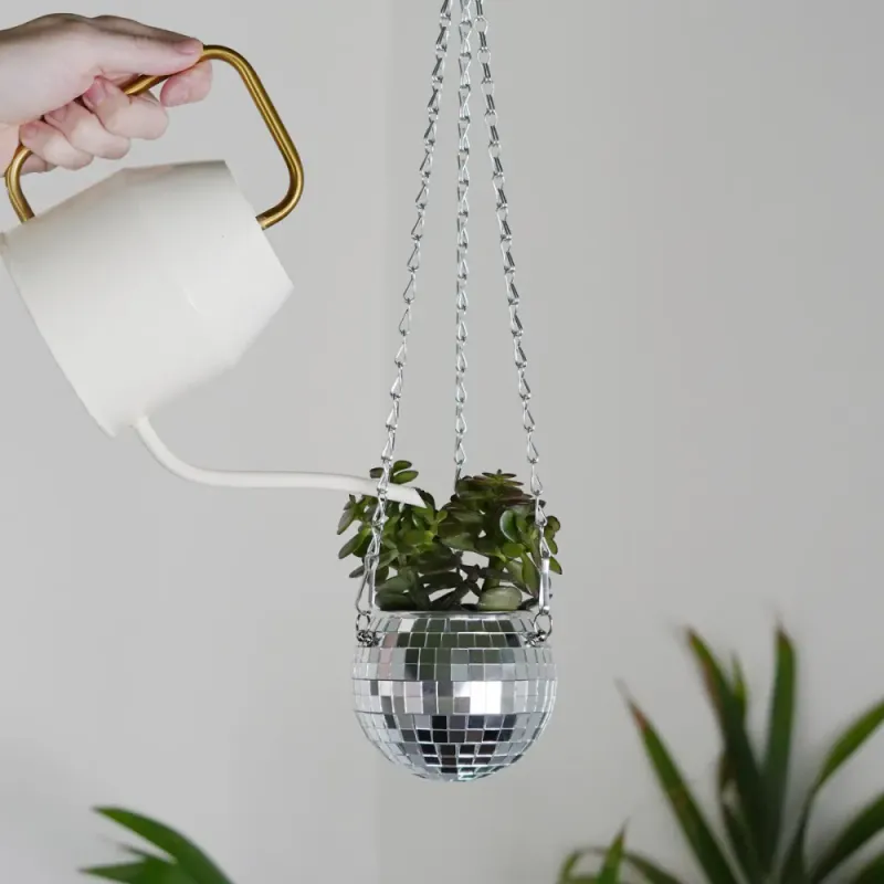 Disco Ball Hanging Planter (4″)