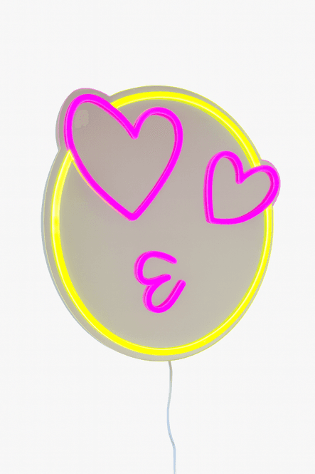 Hovedbilde Kiss Emoji Neon Wall Light