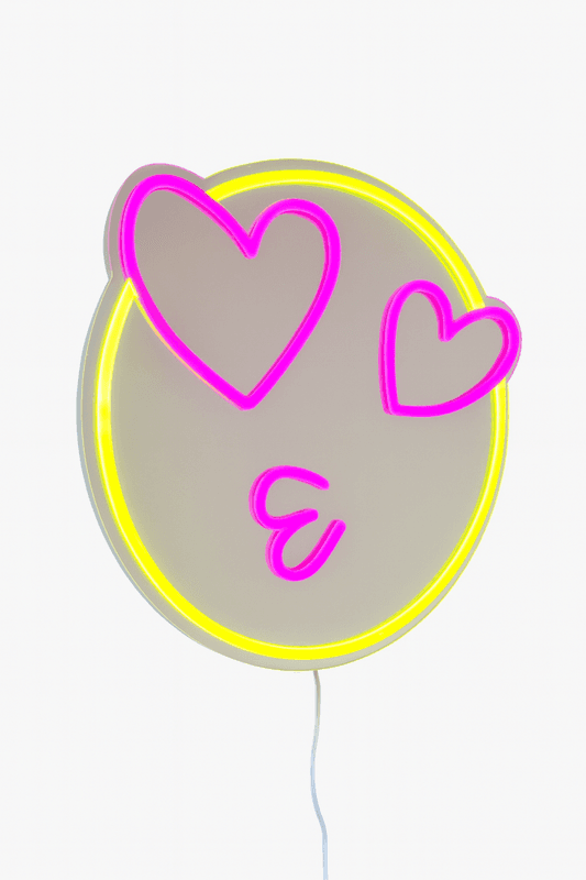 Kiss Emoji Neon Wall Light