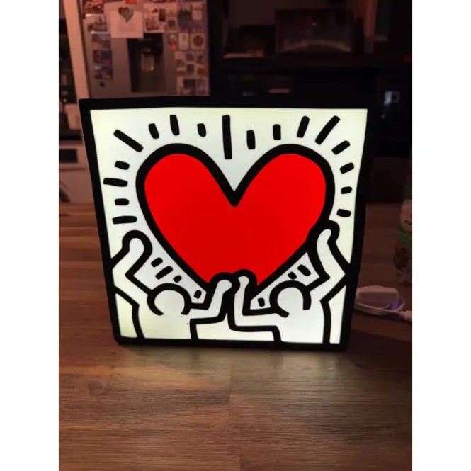 Hovedbilde Pop Art LED-lampe – Hjerte
