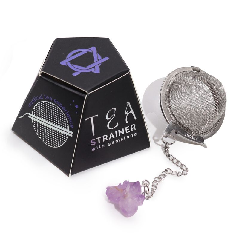 Amethyst Cluster Tea Strainer